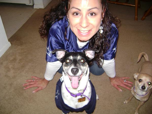 Mommy and Oreo showing Cowboy spirit!