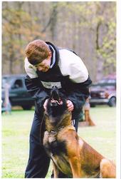 A happy team celebrating their Schutzhund  3.