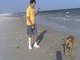 Kevin with Roscoe at Navarre Beach Fl, which was our home for 13 1/2  yrs. We had just moved to Mississppi in June 2012