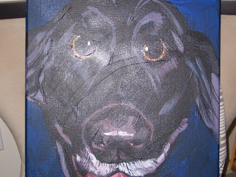 A painting I commissioned of Brutus as a X-Mas present for my mother.