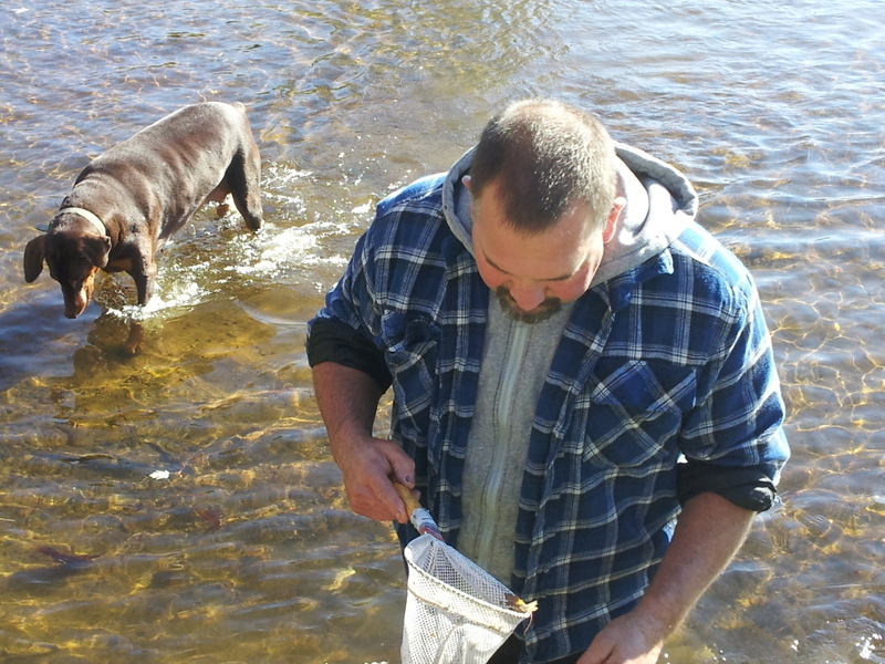 Daisy Loved romping in the river with her owner...