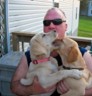 BRUTUS AND BAILY GIVIN GRIF KISSES!