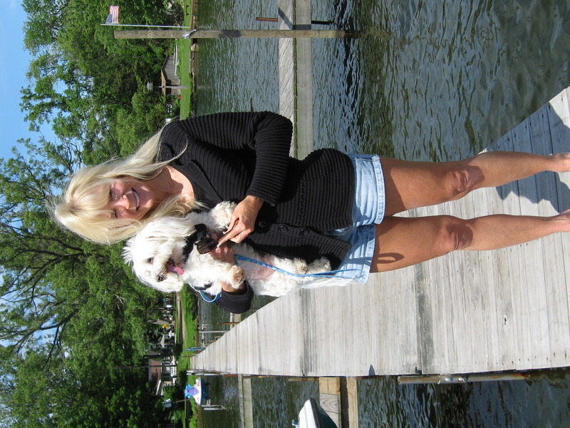 Penny and Princy at the lake
