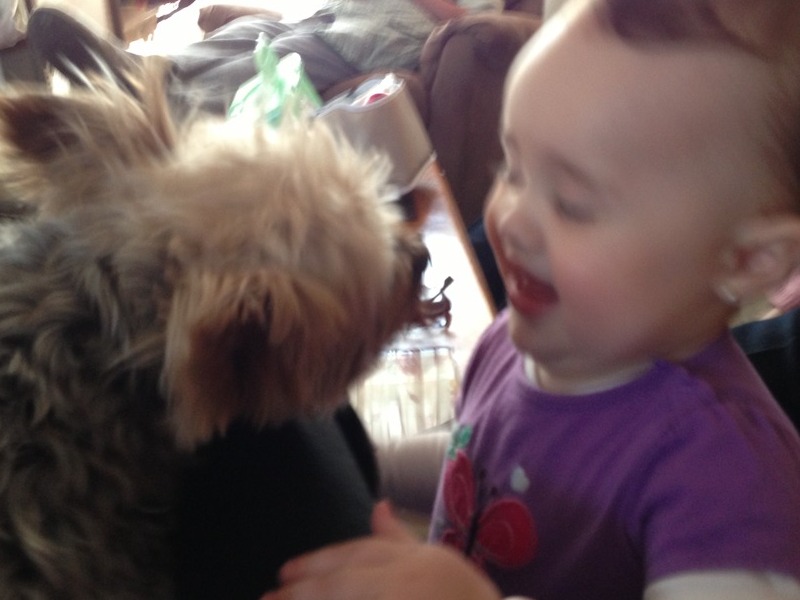 Giving Layla kisses