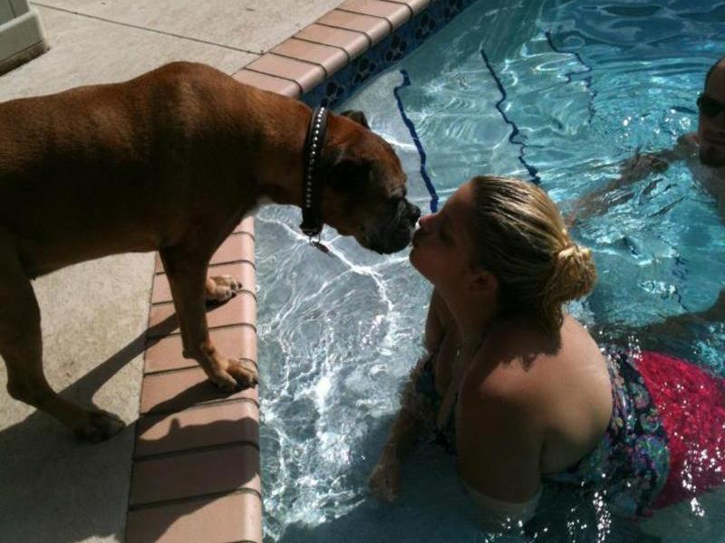 Kissing his Lindsay....his best sweet sister friend.