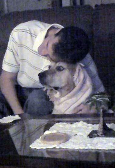 Rocsoe loved his covers from the time he was a puppy he wanted to be covered up. He slept in Kevins room when we moved to Ms an every night he'd bark when it was bedtime and cover  up time.