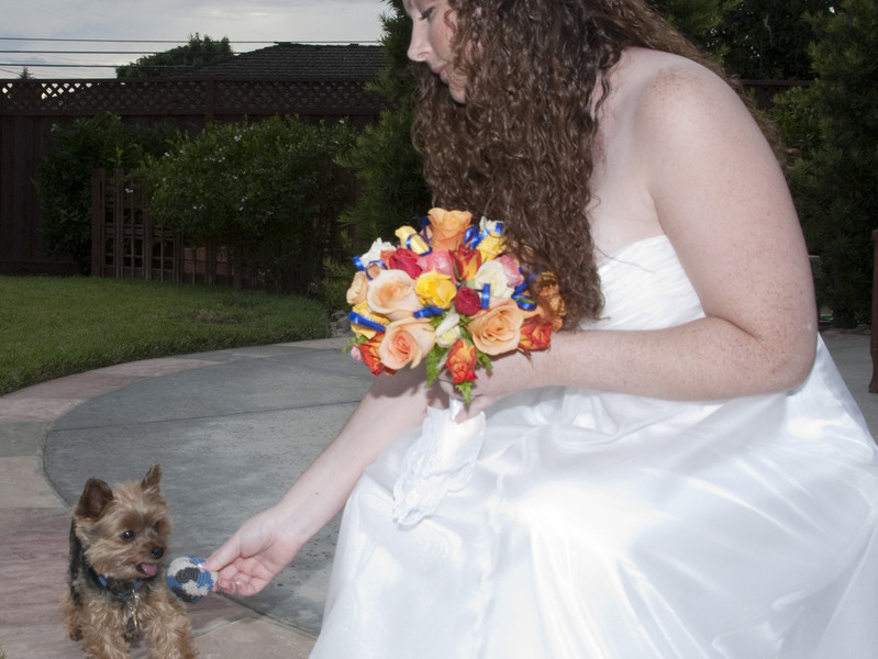 Meghan and I having a quick game of hacky sack at wedding